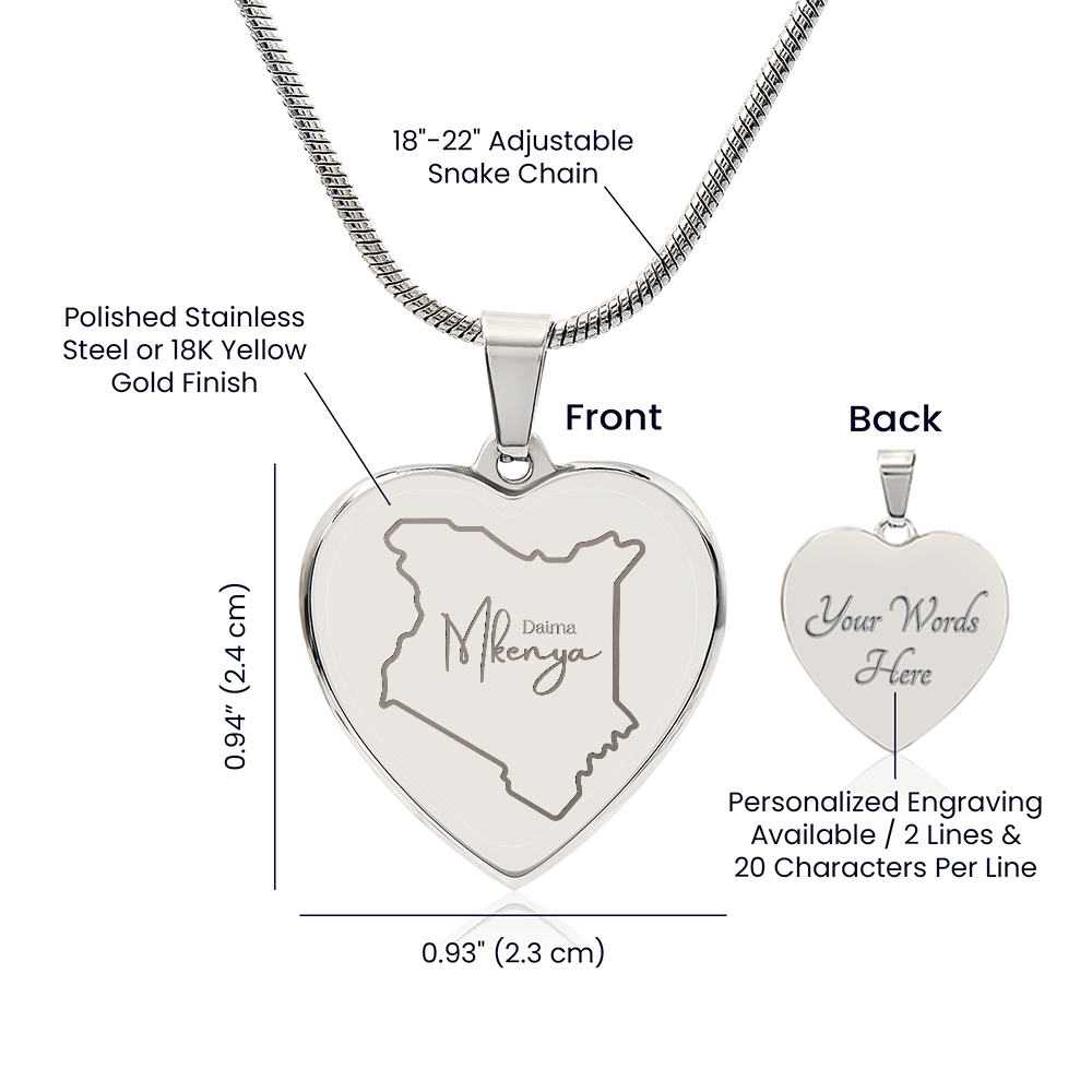 Daima Mkenya Necklace - Map Edition